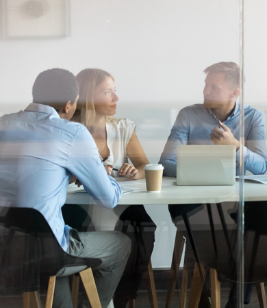 People working together with computers